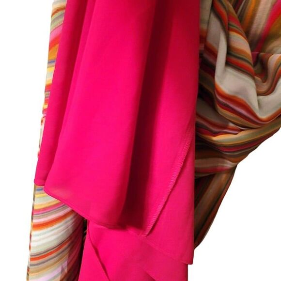 RACHEL Rachel Roy Womens Dress Striped 10 Maxi Lined Strappy Scoop Neck - Picture 5 of 10